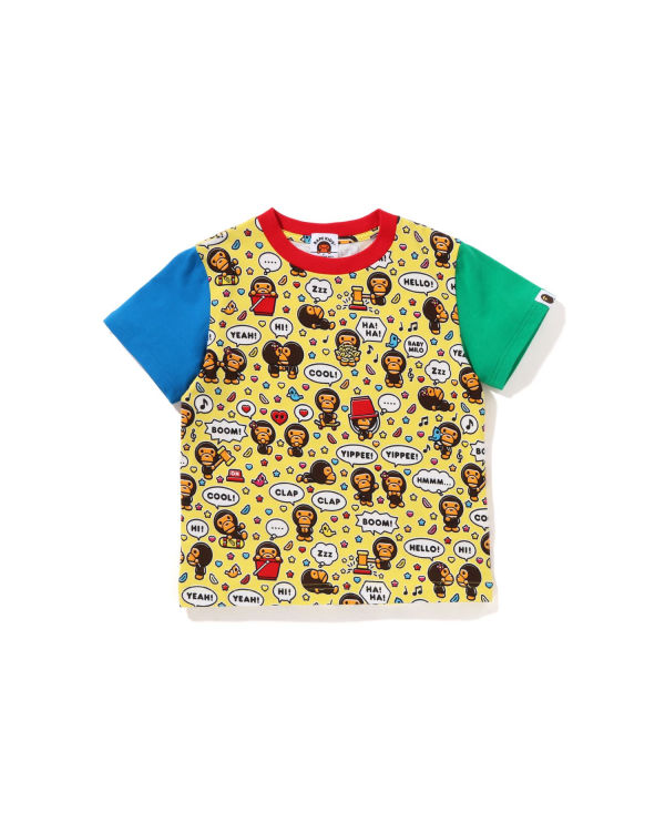 T Shirts Bape Milo Speech Balloon Jaune Enfant | PKU-69416043