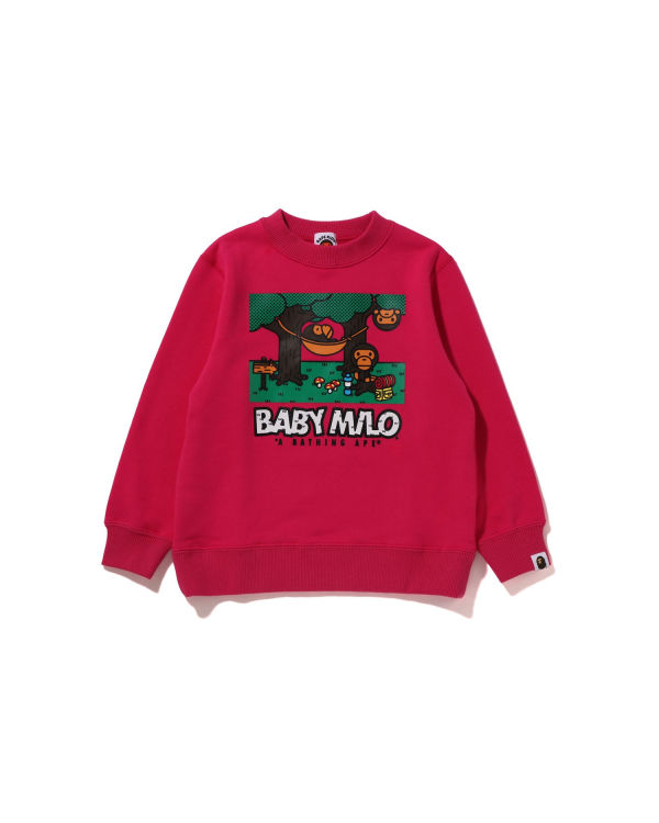 Sweats Bape Milo Camo Hammock Crewneck Rose Enfant | AKB-77344518