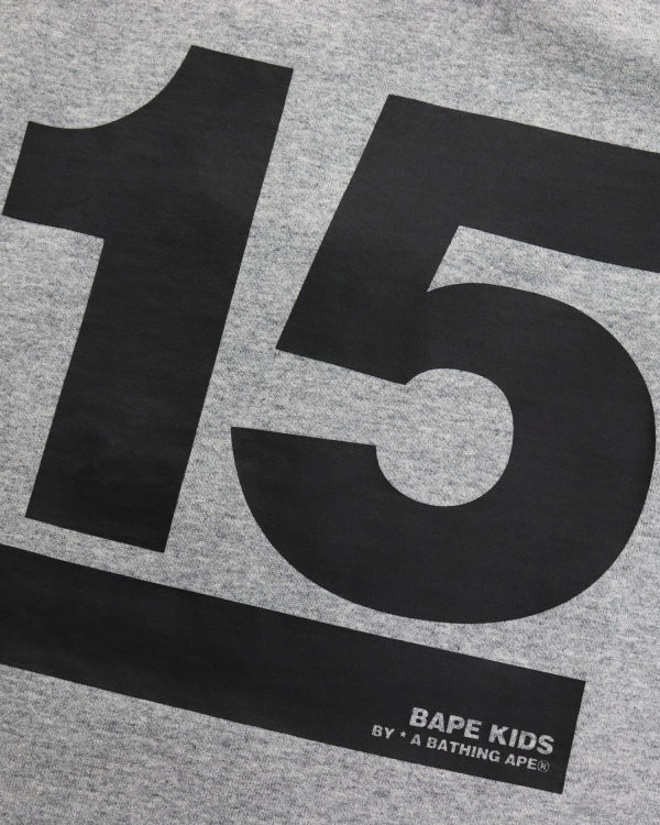 T Shirts Bape BK15th Anniversary Ape Head Grise Enfant | XVR-67704408