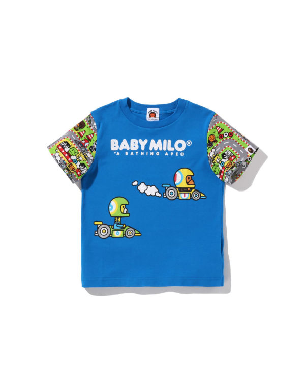 T Shirts Bape Milo Racing Friends Bleu Enfant | TWY-21198494