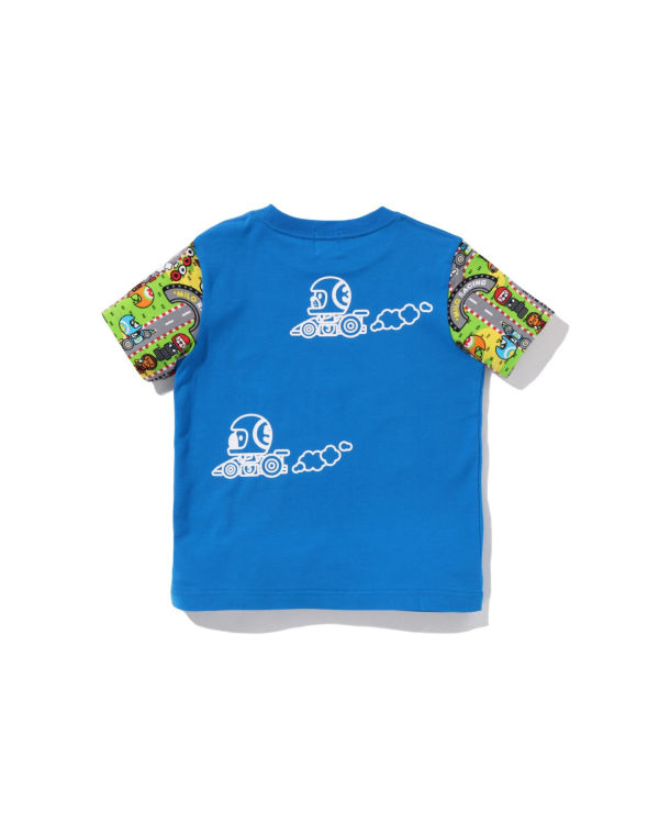 T Shirts Bape Milo Racing Friends Bleu Enfant | TWY-21198494