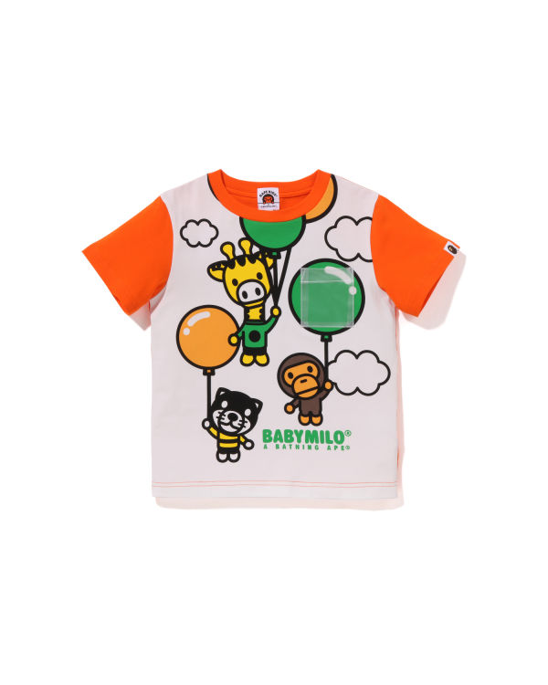 T Shirts Bape Milo Friends Balloon Orange Enfant | TLJ-72269289