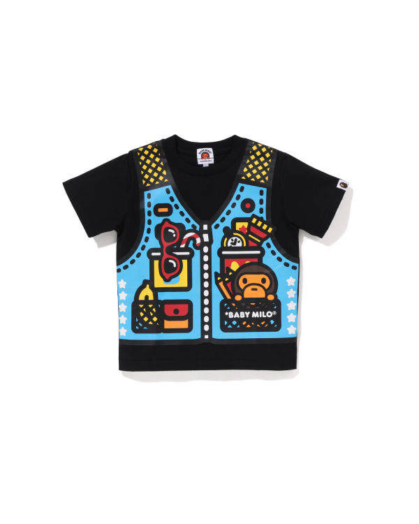 T Shirts Bape Milo Fishing Print Noir Enfant | JLD-07814607