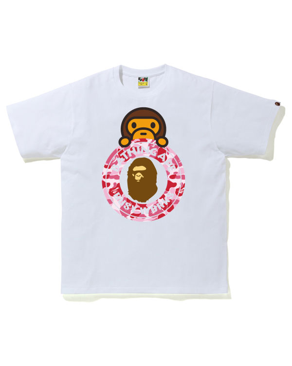 T Shirts Bape ABC Camo Milo On Busy Travail Rose Homme | KTP-47556211