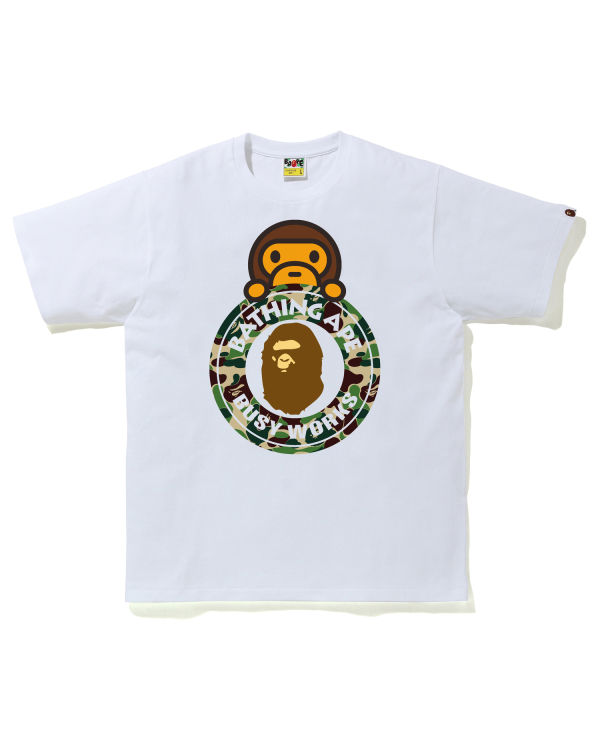 T Shirts Bape ABC Camo Milo On Busy Travail Vert Homme | JZZ-40174932