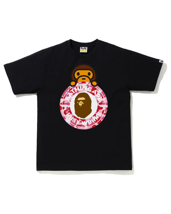 T Shirts Bape ABC Camo Milo On Busy Travail Rose Homme | USN-89947359