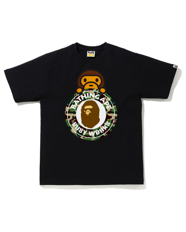 T Shirts Bape ABC Camo Milo On Busy Travail Vert Homme | KJU-46980004