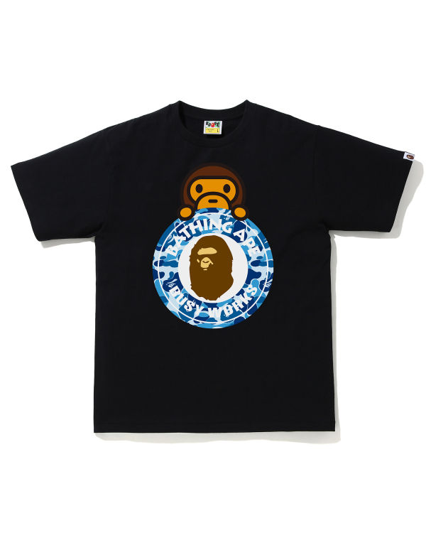 T Shirts Bape ABC Camo Milo On Busy Travail Noir Homme | RZE-91429726