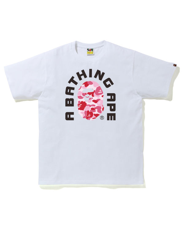 T Shirts Bape ABC Camo College 2020 Rose Homme | OBW-34741149