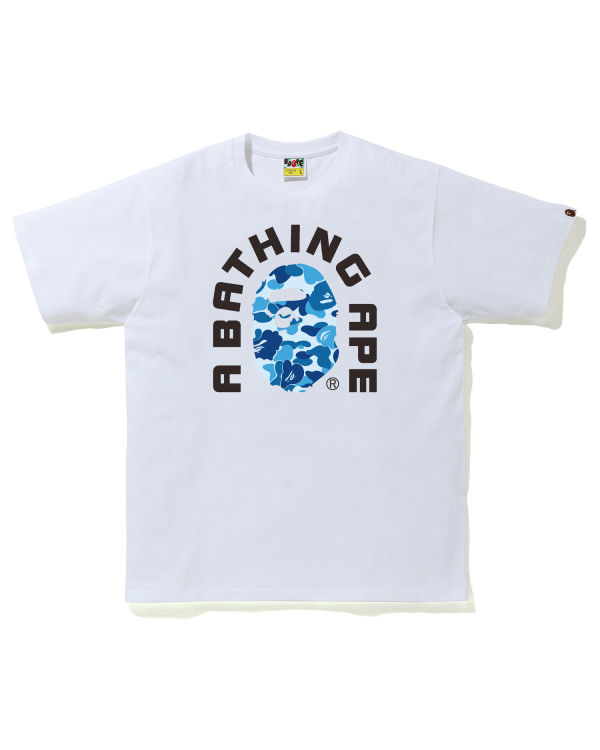 T Shirts Bape ABC Camo College 2020 Bleu Homme | WEY-31415164