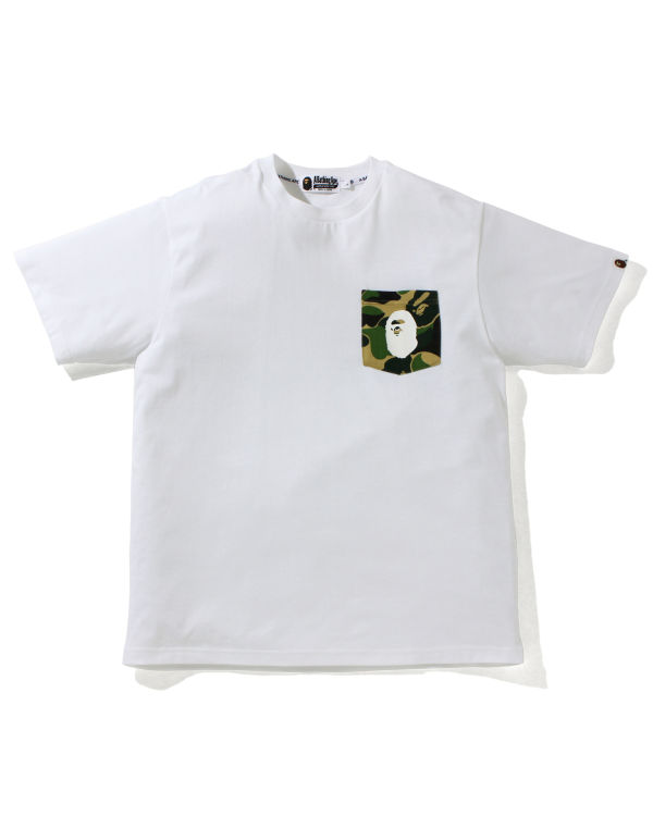 T Shirts Bape ABC Camo pocket Vert Homme | ABR-61018942