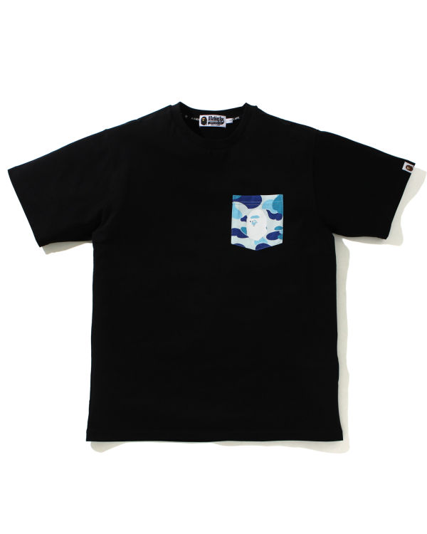 T Shirts Bape ABC Camo pocket Bleu Clair Homme | SGJ-47490932