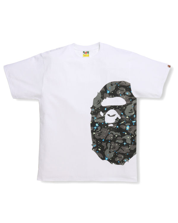 T Shirts Bape Space Camo Side Big Ape Head Blanche Homme | NIH-56366967