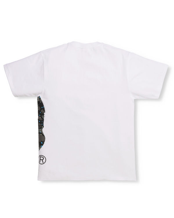 T Shirts Bape Space Camo Side Big Ape Head Blanche Homme | NIH-56366967