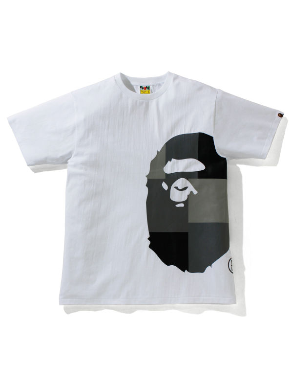 T Shirts Bape Color Block Side Big Ape Head M Blanche Homme | KHY-26293671