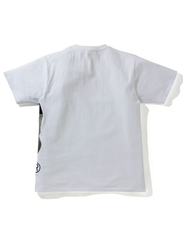 T Shirts Bape Color Block Side Big Ape Head M Blanche Homme | KHY-26293671