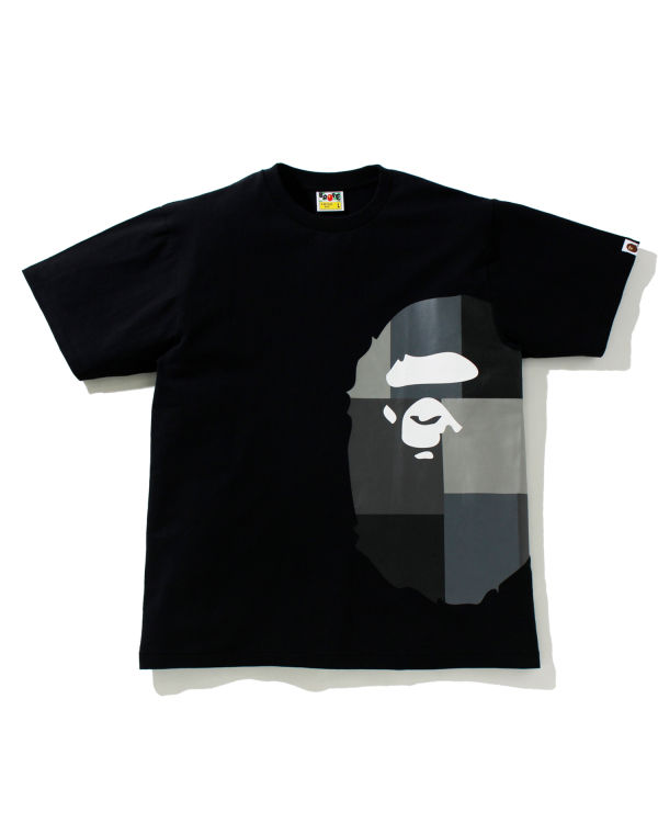 T Shirts Bape Color Block Side Big Ape Head M Noir Homme | VOF-25208845