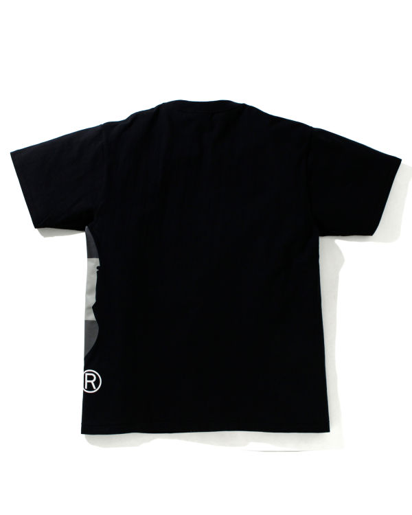 T Shirts Bape Color Block Side Big Ape Head M Noir Homme | VOF-25208845