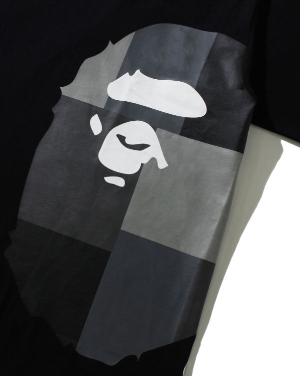 T Shirts Bape Color Block Side Big Ape Head M Noir Homme | VOF-25208845