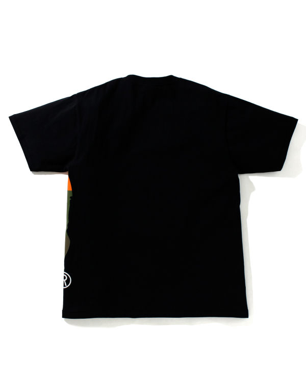 T Shirts Bape Color Block Side Big Ape Head M Noir Homme | WFZ-44087484