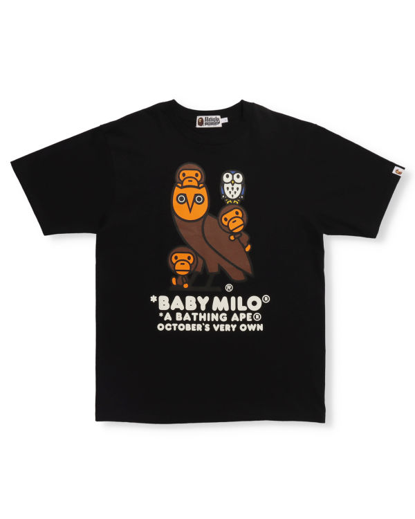 T Shirts Bape X OVO Milo Noir Homme | ZDI-75327066