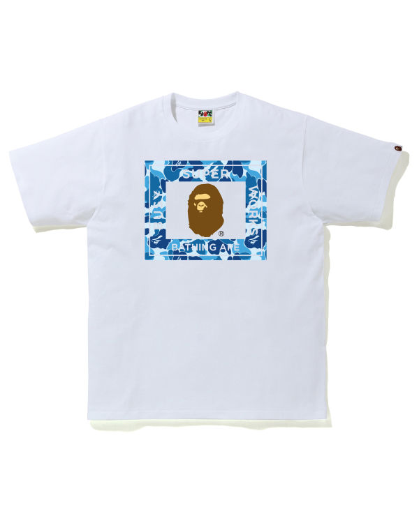 T Shirts Bape ABC Camo Super Busy Works Bleu Homme | WHE-54938733