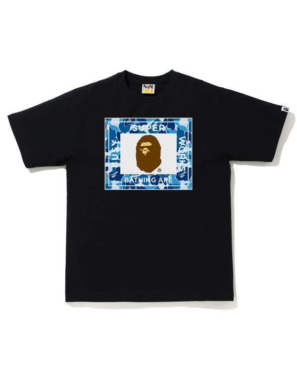 T Shirts Bape ABC Camo Super Busy Works Bleu Homme | RGI-44192247