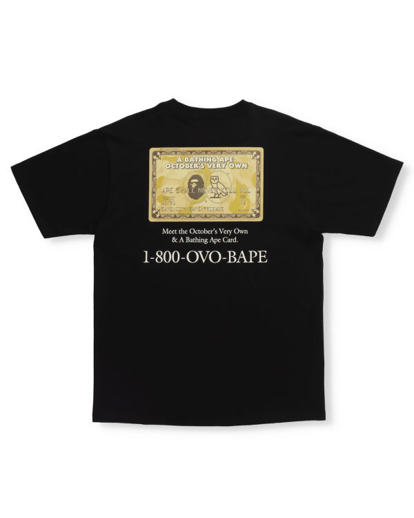 T Shirts Bape X OVO Card Noir Homme | LMM-80940431