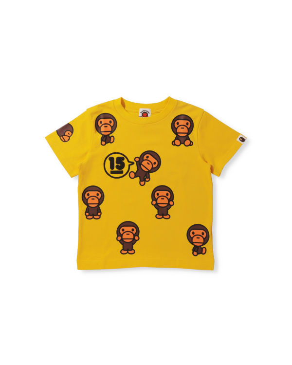 T Shirts Bape BK15th Anniversary All Milo Jaune Enfant | BHO-00274948