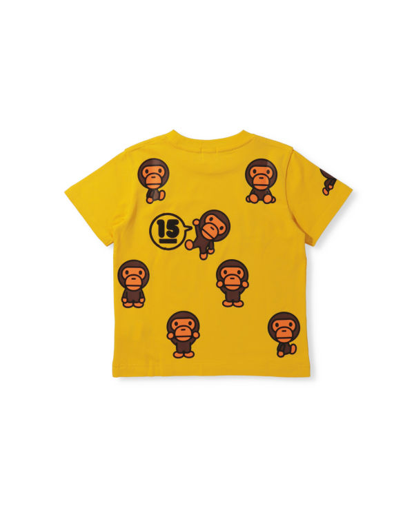 T Shirts Bape BK15th Anniversary All Milo Jaune Enfant | BHO-00274948