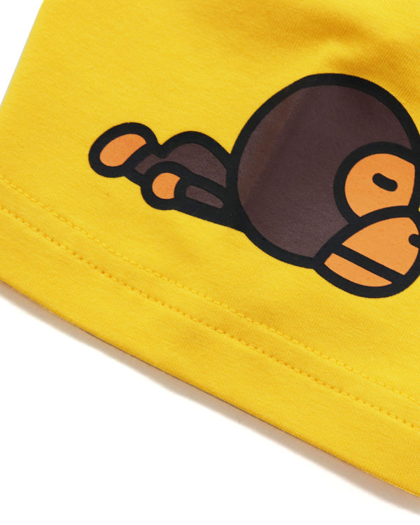 T Shirts Bape BK15th Anniversary All Milo Jaune Enfant | BHO-00274948