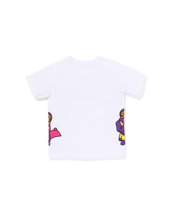 T Shirts Bape Glow In The Dark Bone Dinosaur Blanche Enfant | KZQ-02208274