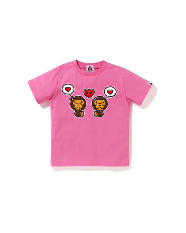 T Shirts Bape Milo Speech Balloon #1 Rose Enfant | HOX-31651298