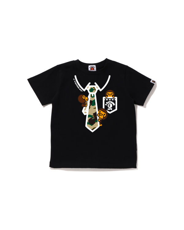 T Shirts Bape 1st Camo Milo Neck Print Noir Enfant | DVU-65912886