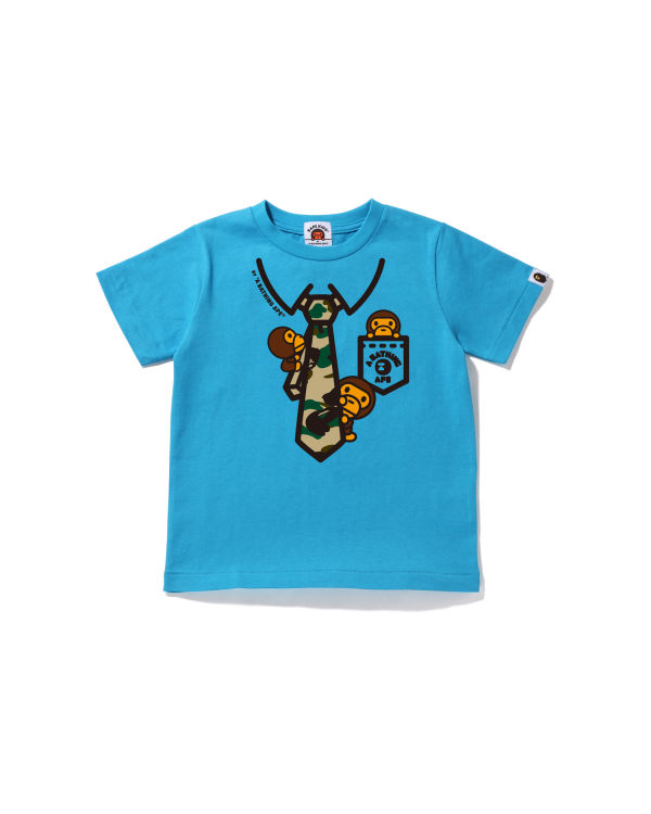 T Shirts Bape 1st Camo Milo Neck Print Bleu Enfant | INM-68316160