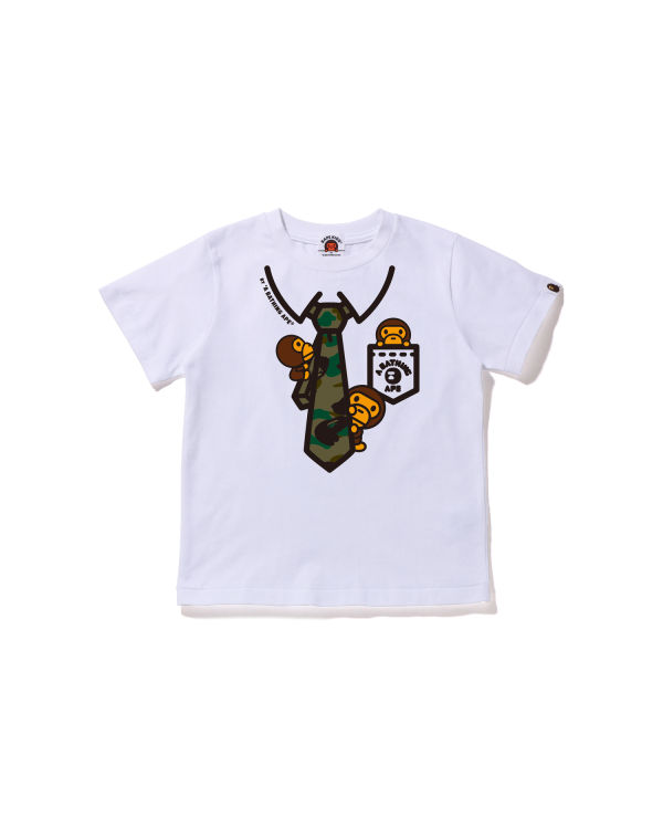 T Shirts Bape 1st Camo Milo Neck Print Blanche Enfant | ISU-81679064