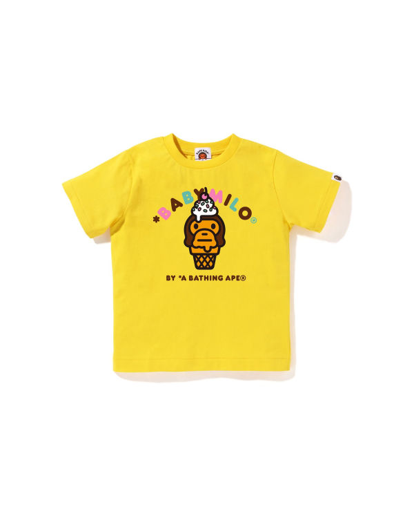 T Shirts Bape Milo ice cream Jaune Enfant | NNV-53046382