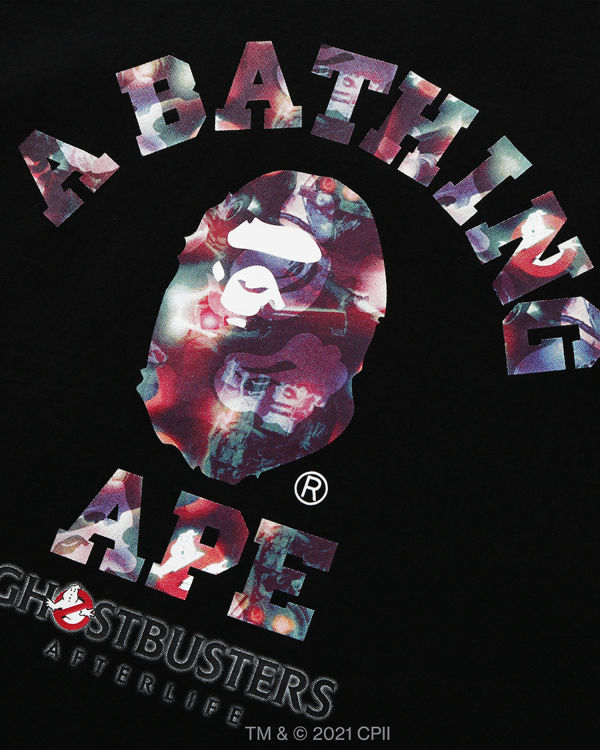 T Shirts Bape X Ghostbusters Camo College Noir Homme | UOF-25781847