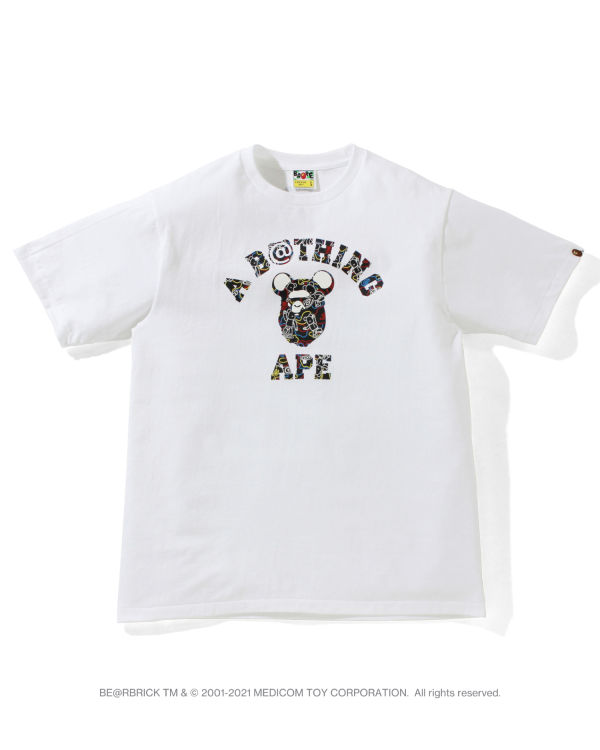 T Shirts Bape X Medicom Toy Camo BE@R College Blanche Homme | AFO-64855914