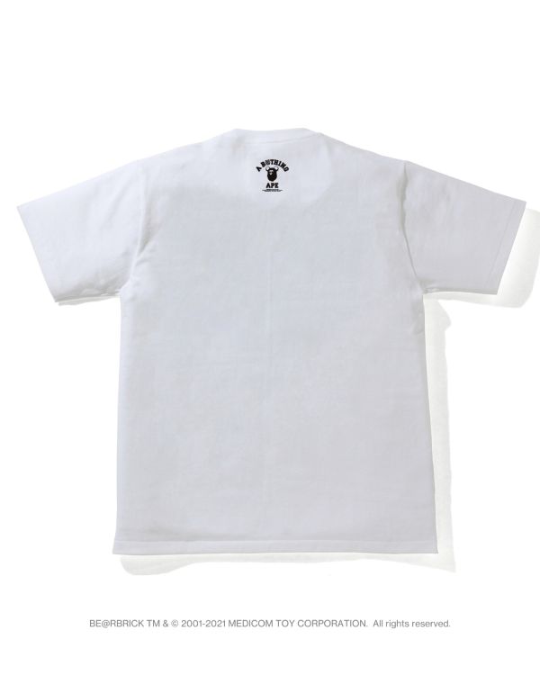 T Shirts Bape X Medicom Toy Camo BE@R College Blanche Homme | AFO-64855914