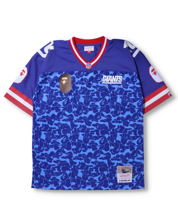 T Shirts Bape X M&N NFL New York Giants Legacy Jersey Bleu Homme | YHU-52589086