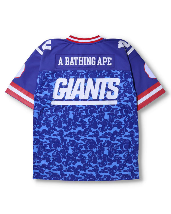 T Shirts Bape X M&N NFL New York Giants Legacy Jersey Bleu Homme | YHU-52589086