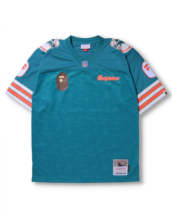 T Shirts Bape X M&N NFL Miami Dolphins Legacy Jersey Menthe Homme | SKZ-22793047