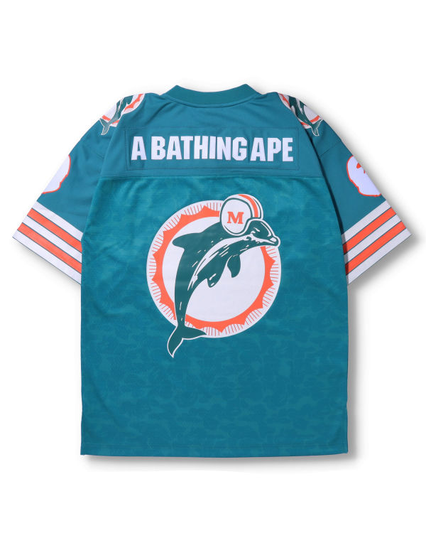 T Shirts Bape X M&N NFL Miami Dolphins Legacy Jersey Menthe Homme | SKZ-22793047