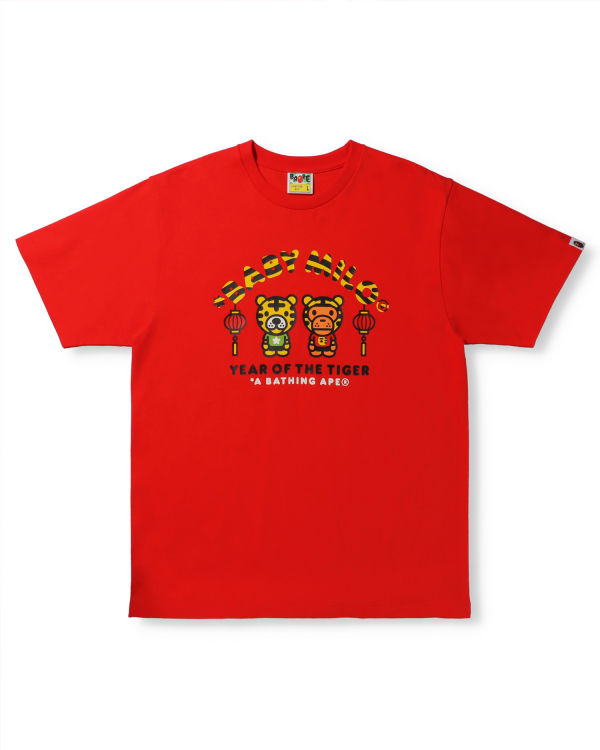 T Shirts Bape Year Of The Tiger Milo Rouge Clair Homme | EAH-14039987