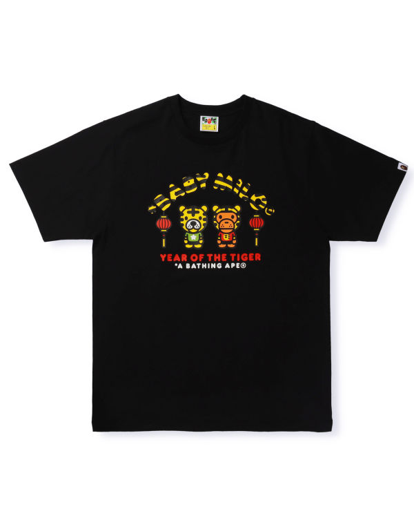 T Shirts Bape Year Of The Tiger Milo Noir Homme | JFQ-12141022