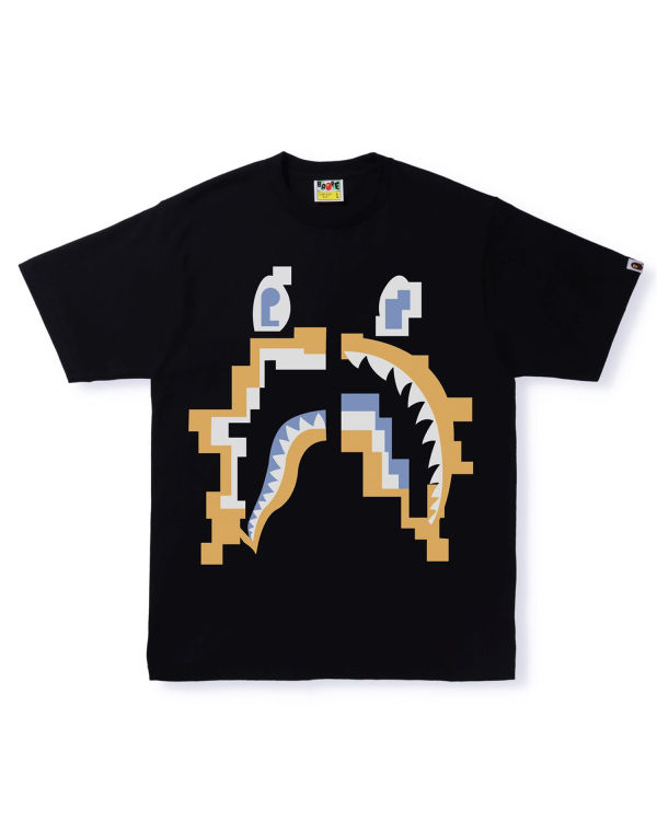 T Shirts Bape Digital Shark Noir Homme | SWX-30238563