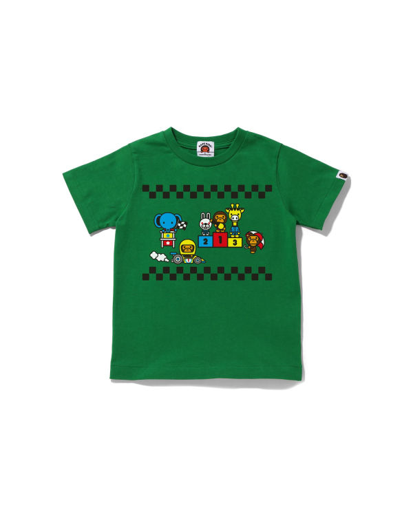 T Shirts Bape Milo Racing #3 Turquoise Enfant | STV-28886819