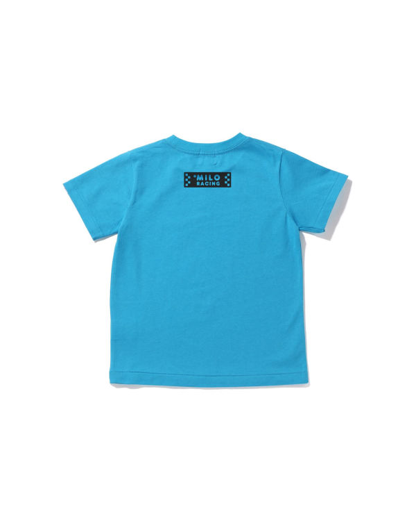 T Shirts Bape Milo Racing #3 Bleu Enfant | NQM-57466535