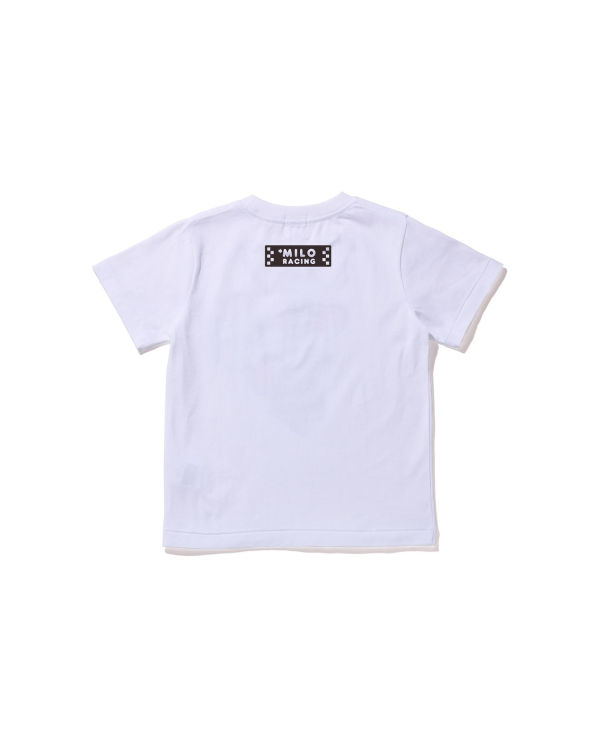 T Shirts Bape Milo Racing #3 Blanche Enfant | CWU-72551901